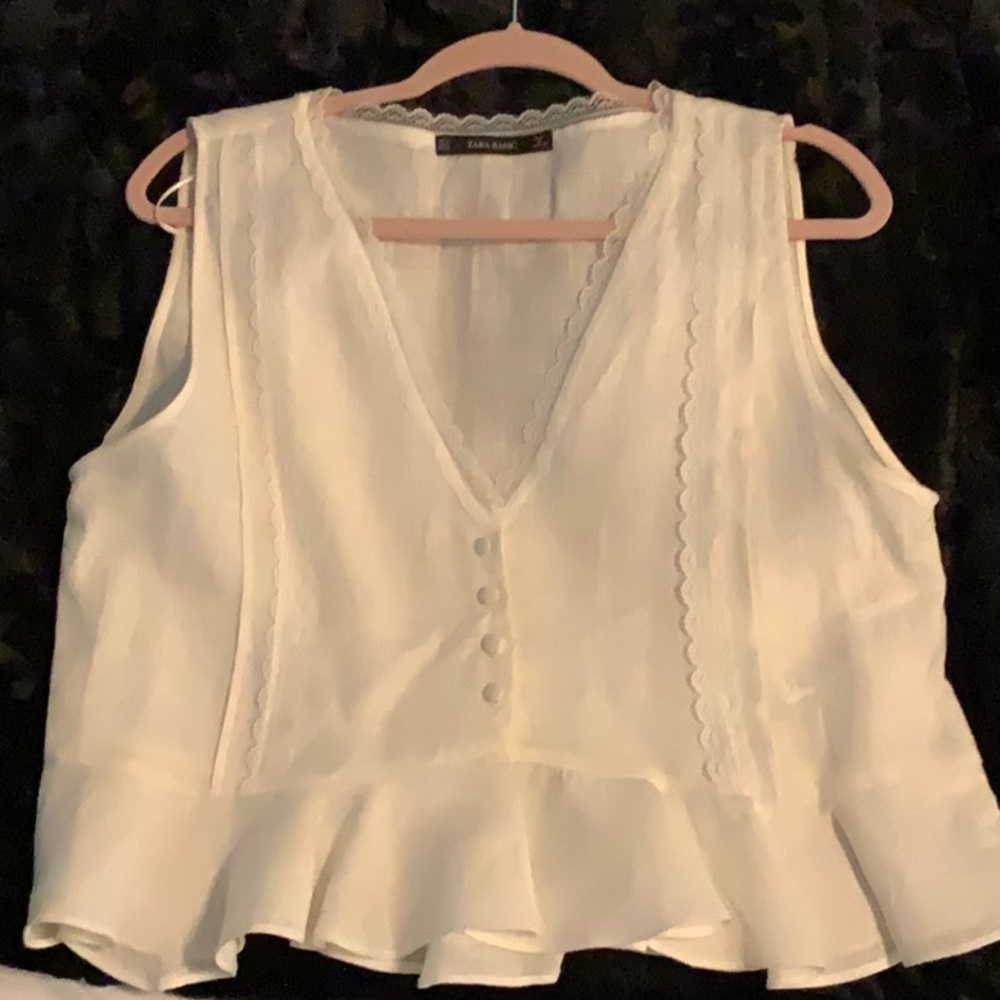 Zara linen vest NWT
